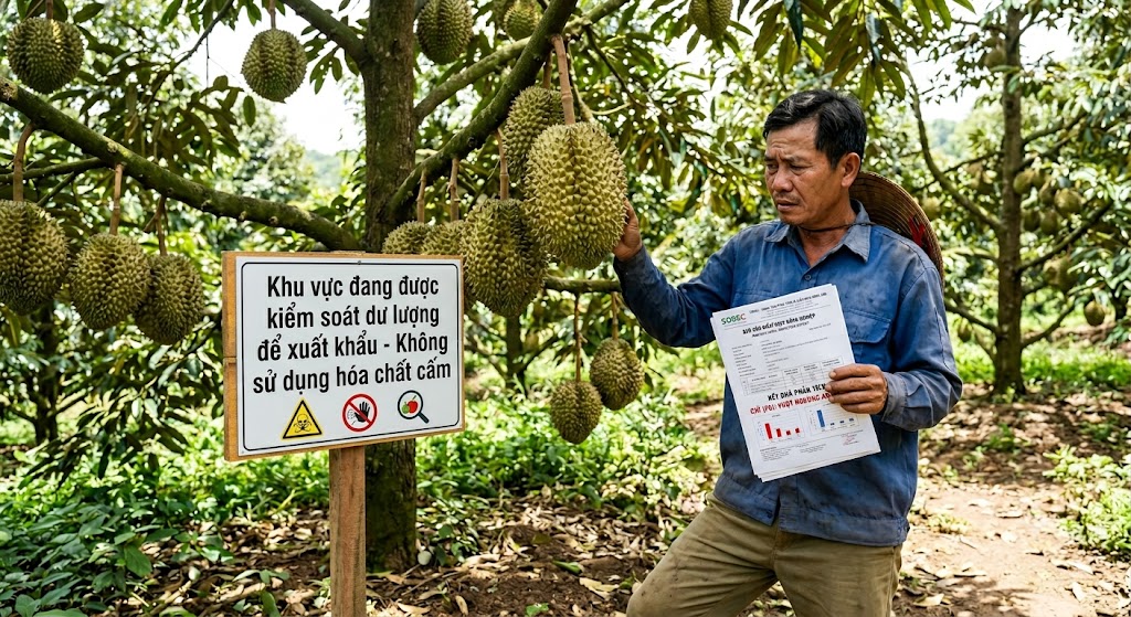 Hồi chuông cảnh báo: Khi dư lượng kim loại nặng trong sầu riêng trở thành rào cản xuất khẩu